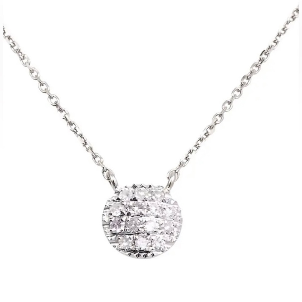DANA REBECCA LAUREN JOY DIAMOND DISC PENDANT NECKLACE